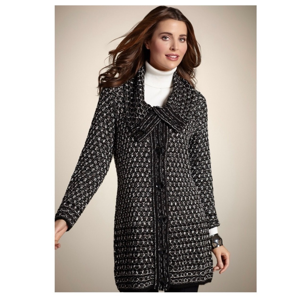 Chico’s | Optic Texture Blair Sweater Coat | 8
